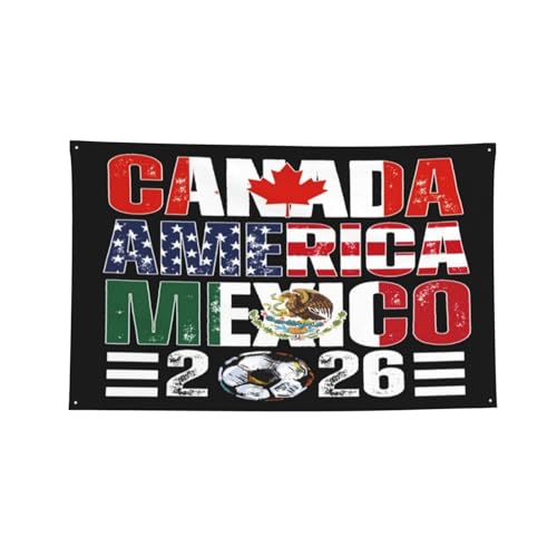 American Canada Mexico 2x3 Ft Flag Soccer Lovers Flags Football Supporters Banner
