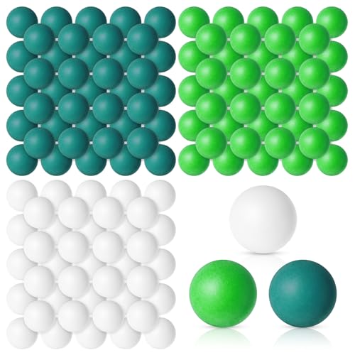 Libima 120 Pack Colored Table Tennis Balls 40 mm Plastic Balls Bulk for 4th of July Carnival Wedding Pool Games, DIY Arts, Pet Toys, School Patriotic Activities - color: Dark Green, Light Green, White