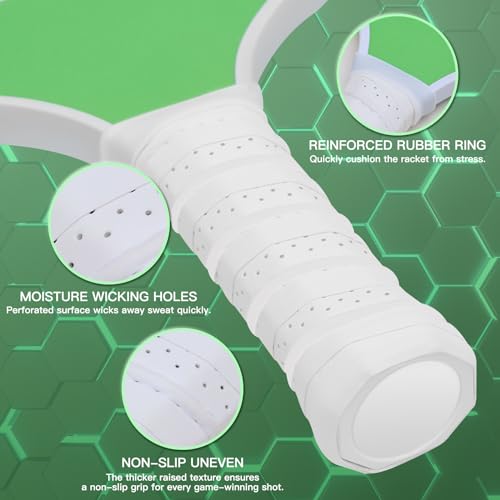 Pickleball Paddles, USAPA Approved Lightweight Rackets， Fiberglass Surface Pickleball Set of 2，Suitable for Men Women - color: White