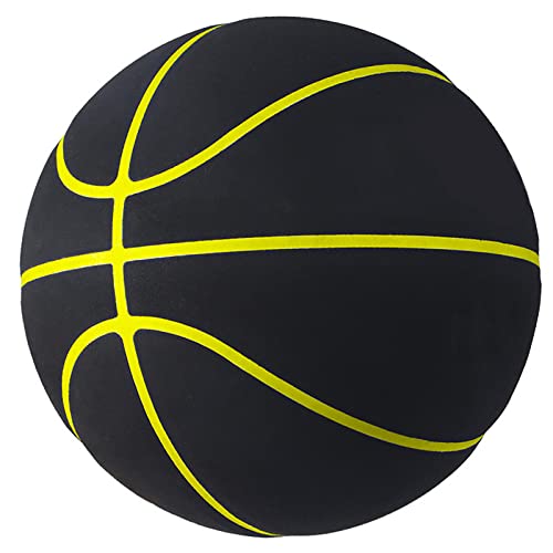 MINDCOLLISION Standard 5/6/7 Basketball, Non-Slip and Wear-Resistant Microfiber Suede, No Logo Ball, Suitable for Indoor and Outdoor Training and Competition, Suitable As A Signature, Gift - color: Yellow edge, size: No. 6