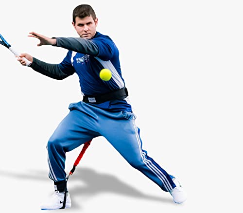 VPX Tennis Swing Trainer Increases Power, Exit Ball Velocity, Shot Accuracy, & Serve Speed, Improves Forehand, Backhand, Slice, & Compression Racket Torque, For Men, Women, Boys, Girls, & Kids - size: Waist SML (20"-30"), style: Height SML (Up to 5'3")