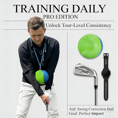 WIGERLON Golf Swing Training Ball for Keeping arms Connected,Golf Trainer Pure Strike Ball for Men and Women M