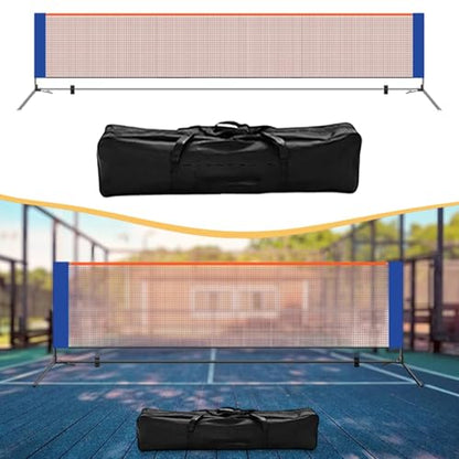 Pickleball Net Easy Install Portable Net System with Storage Bag Stable Steel Tube Lightweight PP Material Suitable for Parties Driveways Home Court - size: 5.1m