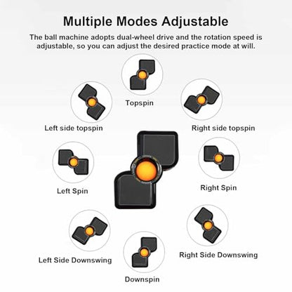 Table Tennis Robot, Ping Pong Ball Catch Trainer, for Table Tennis Catch Practice, with Catch Net, Portable Ball Launcher, 30-90 Balls/Min, for Clubs, Table Tennis Beginners