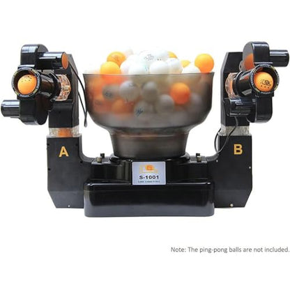 Ping Pong Training Robot Automatic Table Tennis Machine S1001 for Training, Table Tennis Robot Automatic Ball Practice Machine for Training 100+ Balls, 4-40m/S Speed