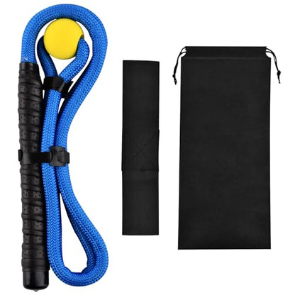 Golf Rope Swing Trainer Set, Golf Swing Training Aid to Improve Speed, Tempo, Rhythm, Flexibility and Strength, Included Correcting Arm Band&Rope Trainer with Weighted Ball