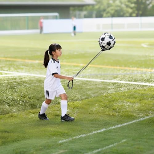 Soccer | Volleyball | Rugby Trainer, Football Kick Throw Solo Practice Training Aid Control Skills Adjustable Waist Belt for Kids Adults