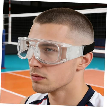 Sports Protective Goggles for Basketball and Soccer, Anti-fog Lenses, Adjustable Sports Eyewear for Football Training and Dribbling