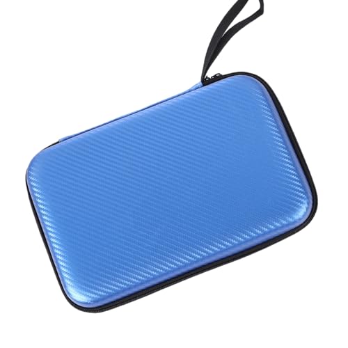 Pingpong Paddles Case Hard Shell Table Tennis Paddle Storage Bag Easy to Carry Great Lovers Pingpong Hard Case Bag for Training and Travel - color: Blue