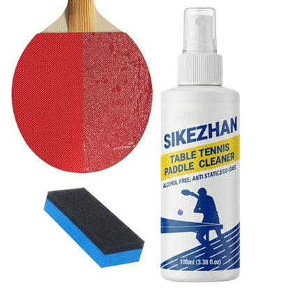 Table Tennis Rubber Cleaner | 100ml Dust Removal Solution | Table Tennis Racket Cleaner Spray,for Eliminate Dirt & Dust Optimal Spin & Control Men Women Gym Sports Maintenance