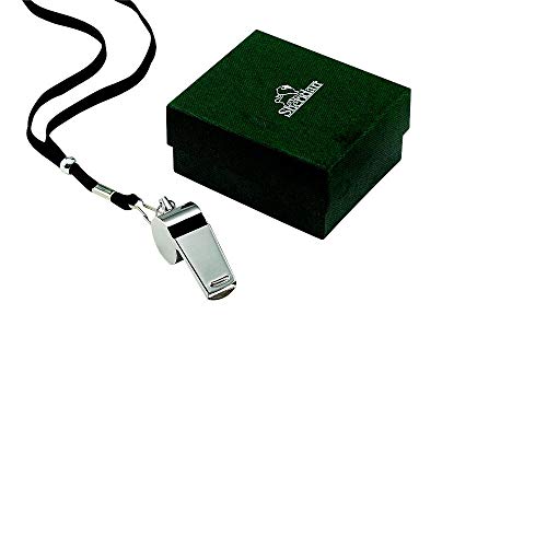 Creative Gifts International Stainless Steel Coach Whistle with Lanyard | Engravable Whistle | Durable Metal Whistle for Coaches Teachers and Sports Officials | Gift Idea