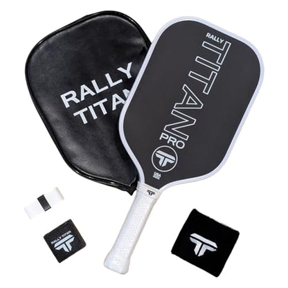 Titan Pro 16 MM Pickleball Paddle | Titan Pro & Power Collection | Thermofomed | Foam Injected Walls | T700 Toray Textured Carbon Fiber Surface | USAPA Approved | Single Rally Titan Paddle in a Box