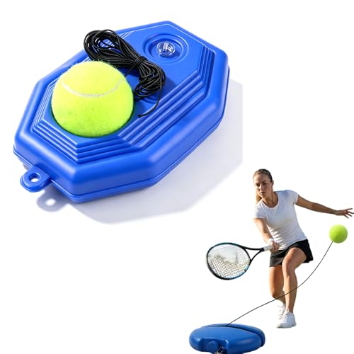 Tennis Ball Training Baseboard, Portable Tennis Practice Rebounder with High Elasticity Cord, Automatic Rebound System for Indoor Outdoor Home Backyard Use - color: Octagonal base 1 pcs