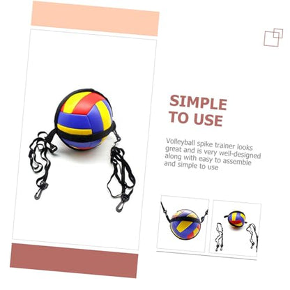 YARNOW 1set Volleyball Spike Trainer Strap Trainer for Hitting Practice and Jumping Drills for Ages Black