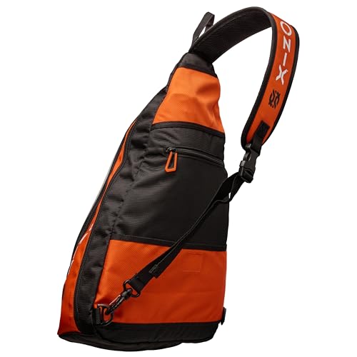 ONIX Pickleball Pro Team Sling Bag — Orange and Black with Adjustable Strap, Durable Construction, and Spacious Storage for All Your Pickleball Gear
