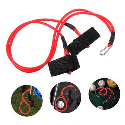 FAVOMOTO Baseball Swing Trainer Band Resistance Arm Band for Batting Practice Red Softball Baseball Training Equipment for Hitting Strength and Swing Mechanics Improvement