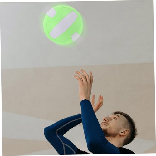 COHEALI Official Size 5 Soft Volleyball Training Practice Ball Indoor Student Recreation Sports Ball Macaron Green White
