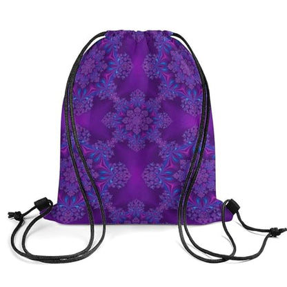 Beam Backpack Drawstring Sack Large Capacity for Soccer Basketball Sports Equipment Travel Men Women, New Purple Tie Dye Psychedelic Trippy Art Bags - color: Picture (514)