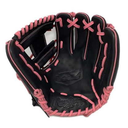 Rawlings R9 Baseball Glove 11.5 Inch I Web Black Pink Right Hand Throw