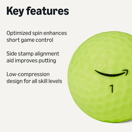 Amazon Basics Core Soft Golf Balls - color: Yellow, style: 12-Pack