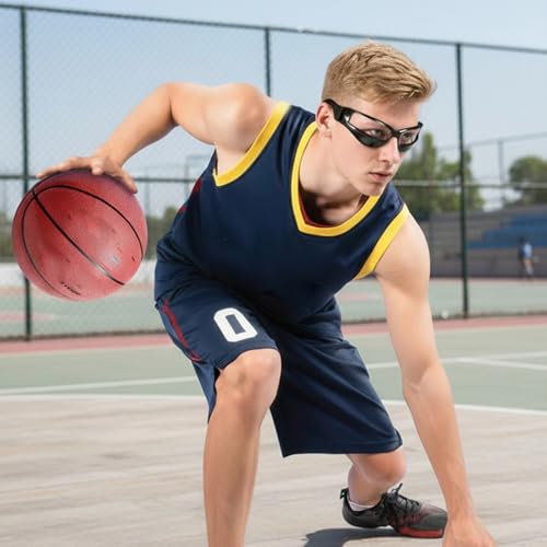 Dribbling Goggles Basketball Ball Handling Skills Basketball Glasses with Case Adjustable Strap Flexible Sports Training Equipment
