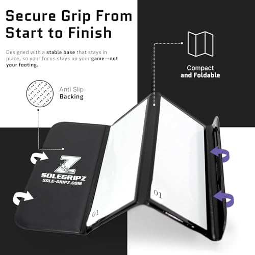 Portable Basketball & Volleyball Sticky Mat by Sola Athletics– Foldable, Reusable, Non-Slip Traction Board for Court Shoe Grip – Perfect for Hardwood Floors –60 Sticky Sheets