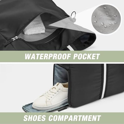 G4Free Pickleball Bag, Pickleball Tote Bag for Women Men, External Ball Bag with Shoe Compartment & Paddle Cover Pocket - color: Black