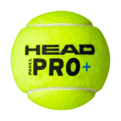 HEAD Padel Pro+ Padel Balls - 3 Ball Can, Enhanced Control, Long-Lasting Pressure & Durability