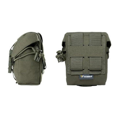 IDOGEAR Tactical Frag Grenade Pouch MOLLE Tool Pouch Ultility EDC mini Waist Storage Bag with Adjustable Function - color: Ranger Green