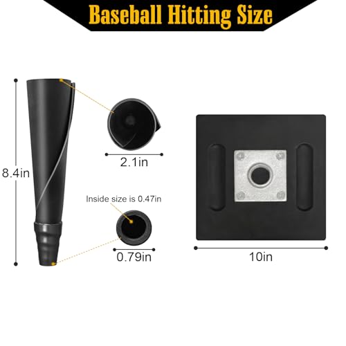 Batting Tee for Baseball,Height Adjustable Baseball Tee for Hitting,Portable Baseball Tee with Rubber Top,Heave Duty Baseball Tees for Hitting,Baseball Softball Batting Tee for Adults