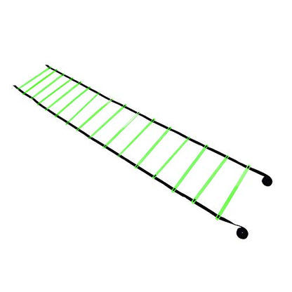 8m Ladder for Soccer Football Training Nylon Straps Speed Coordination Fitness Drill Tool 16 Rungs Duty Design Green