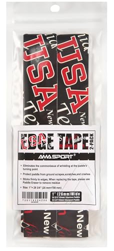 PICKLETECH Pickleball Edge Guard Tape – Pink Unicorn Pattern Edge Tape for Pickleball Paddle - Fit Perfectly Curved Edge - No Wrinkling - color: USA Black, size: Width 26mm