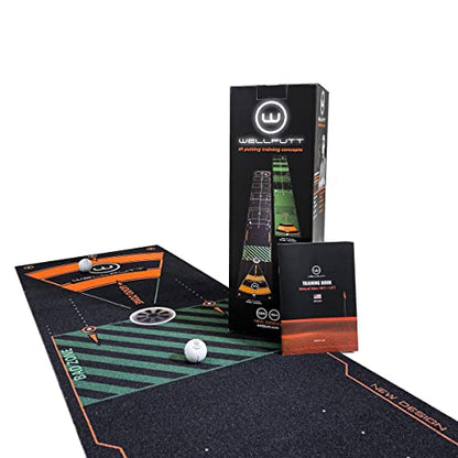 WELLPUTT - Golf Putting Training Mat - 13ft Black