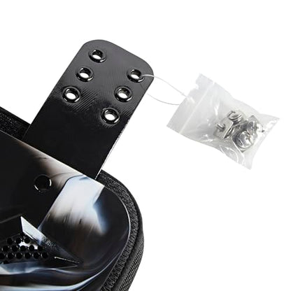 Football Back Plate, Football Low Back Pad, Rear Protector Lower Back Pads+ Towel - color: black and white, size: Small