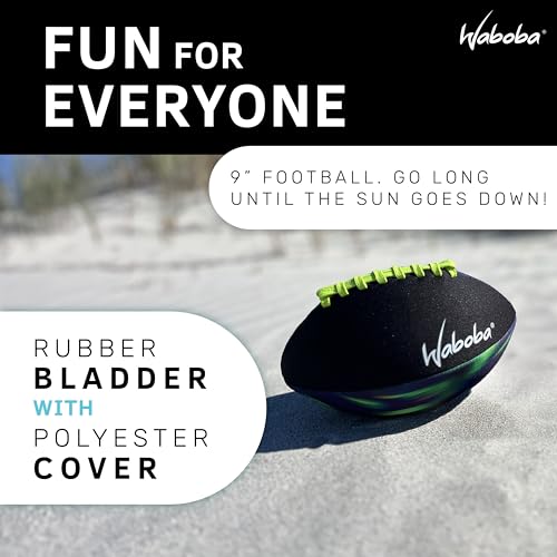 Waboba Sport Beach Pack – Includes 9 Inch Water Football, Beach Volleyball & Paddle Set – Perfect Summer Essential Bundle for Beach Games – Vacation Toys for Kids & Adults Ages 8 & Up – Green