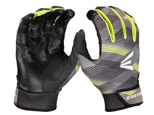Easton | Moxie Batting Gloves | T-Ball/Baseball/Softball | Multiple Colors - color: Black/Optic Yellow, style: T-Ball