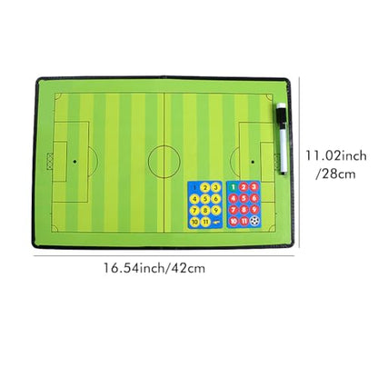 Football Tactic Board, Soccer Coaching Marker Board with Magnets, 2pcs Whiteboard Marker, Eraser