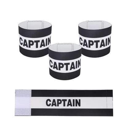 Captain Armbands Soccer, Adjustable Leader Football Arm Bands Breathable Soccer Captain Armband Sport Accessory - color: Black