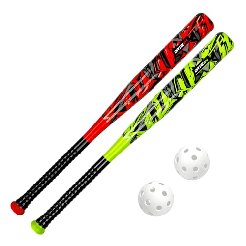 Ortiz34 Bat & Ball Set - Graffiti Plastic Bat & Ball Homerun Set- David Ortiz Backyard Baseball Set for Youth, Kids, Teenagers, Adults (Bat & Ball Set, Blue)