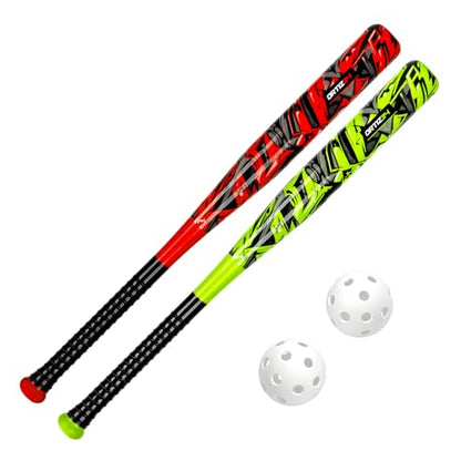 Ortiz34 Bat & Ball Set - Graffiti Plastic Bat & Ball Homerun Set- David Ortiz Backyard Baseball Set for Youth, Kids, Teenagers, Adults (Bat & Ball Set, Blue)