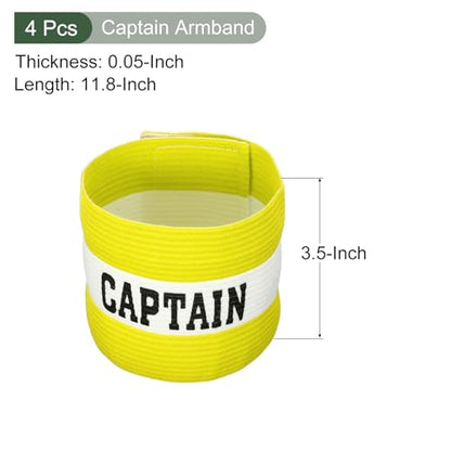 YOKIVE Captain Armband, Nylon Protective Arm Badge, Adjustable Flexibility, Great for Team Training Competitions - color: Yellow