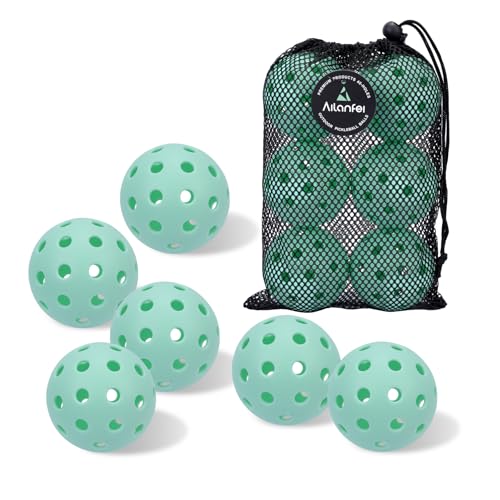 Pickleball Balls 6 Pack | 12 Pack- 40 Holes Outdoor Pickleball with Bag, Perfectly Balanced, High Bounce, Crack-Resistance，USAPA Standard - Multiple Colors - color: Light Green, size: 6 pcs