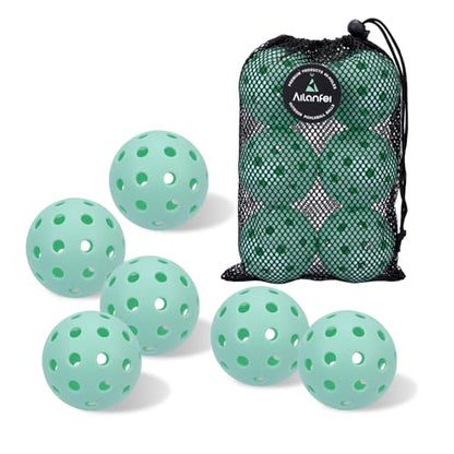 Pickleball Balls 6 Pack | 12 Pack- 40 Holes Outdoor Pickleball with Bag, Perfectly Balanced, High Bounce, Crack-Resistance，USAPA Standard - Multiple Colors