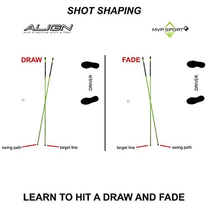 MVP Sport Golf Alignment Rods (MorodZ) Training Aid 2-Pack (Lime)