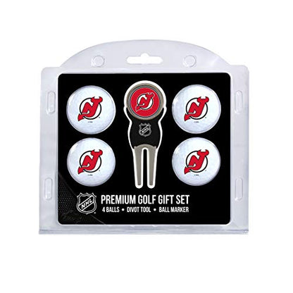 Team Golf NHL Regulation Size Golf Balls (4 Count) & Divot Tool with Removable Double-Sided Magnetic Marker