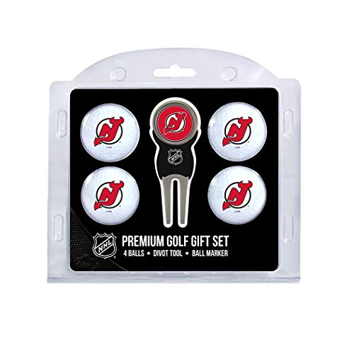 Team Golf NHL Regulation Size Golf Balls (4 Count) & Divot Tool with Removable Double-Sided Magnetic Marker
