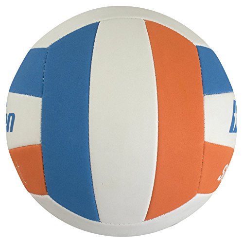 Baden | Softlight VXT1 | No Sting FlexFoam Cover | Youth Lightweight Training Volleyball | K-5 Youth Players | Official Size 5 + 20% Lighter | Official Ball of BYOP - color: Blue/Orange