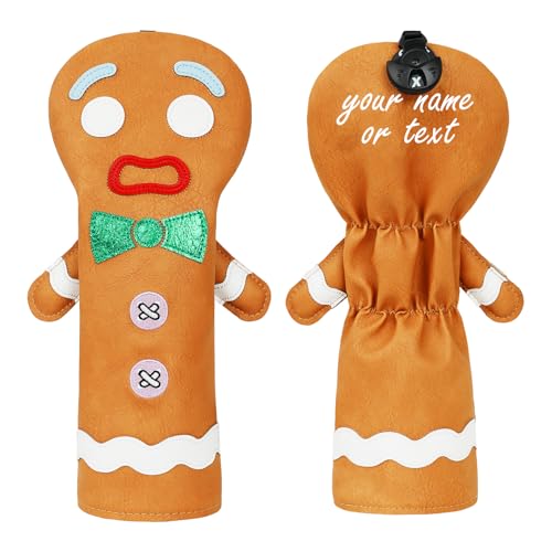 Funny Golf Club Head Cover Driver Headcover Fairway Wood Headcover Hybrid Club Head Cover Brown Monster Cookie - style: Custom Fairway