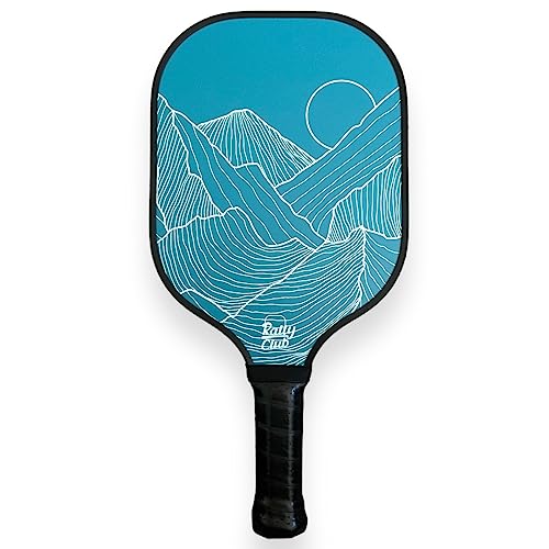 Rally Club Pickleball Paddles for Men Women | Carbon Fiber Polymer Honeycomb Composite Core | Lightweight Durable | Uniquely Designed Stylish for Singles Doubles - color: Journey (Lagoon)