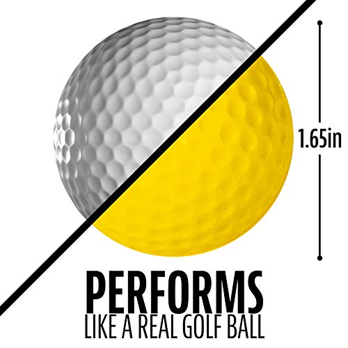 Franklin Sports Practice Golf Balls - Indoor + Outdoor - Best for Chipping + Putting Practice - Official Size - 12 Pack - size: 1.65", style: Foam